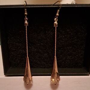 Chic Gold and Crystal Drop Earrings